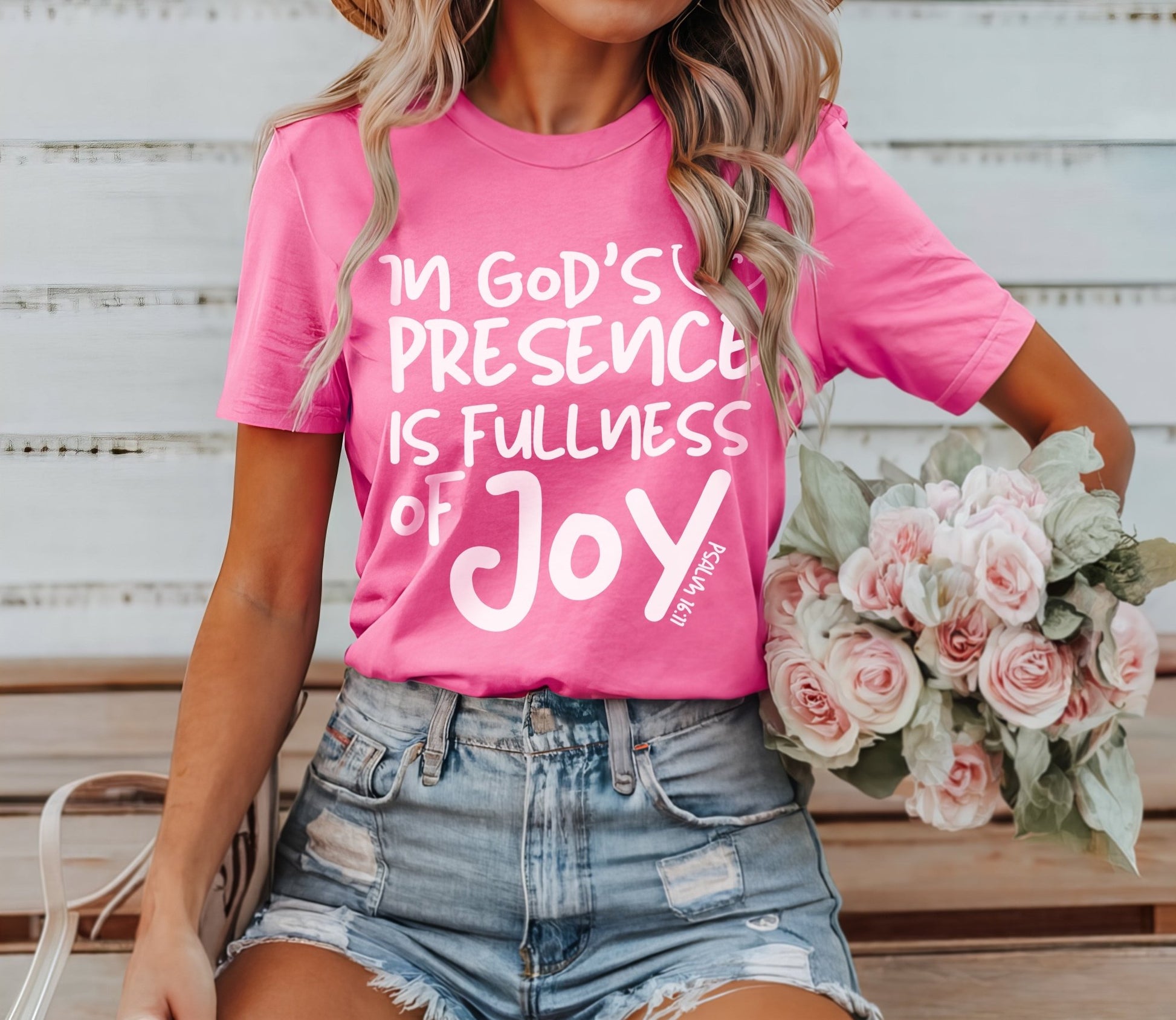 In God's Presence is Fullness of Joy Unisex Tee - Seek and Share Designs