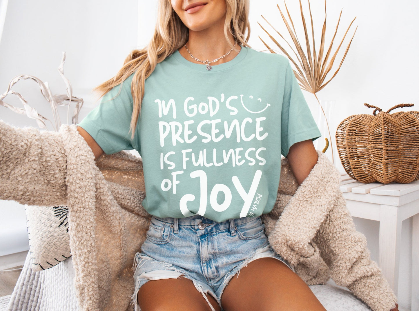 In God's Presence is Fullness of Joy Unisex Tee - Seek and Share Designs
