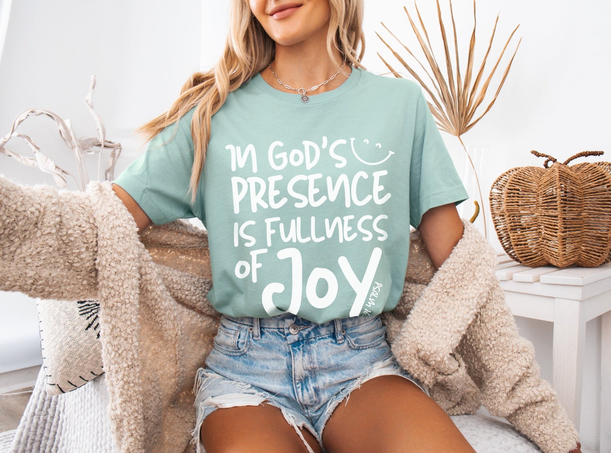 In God's Presence is Fullness of Joy Unisex Tee - Seek and Share Designs