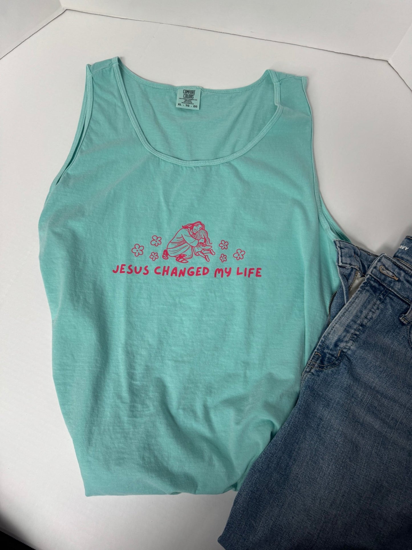 Jesus Changed My Life Unisex Tank - Seek and Share Designs