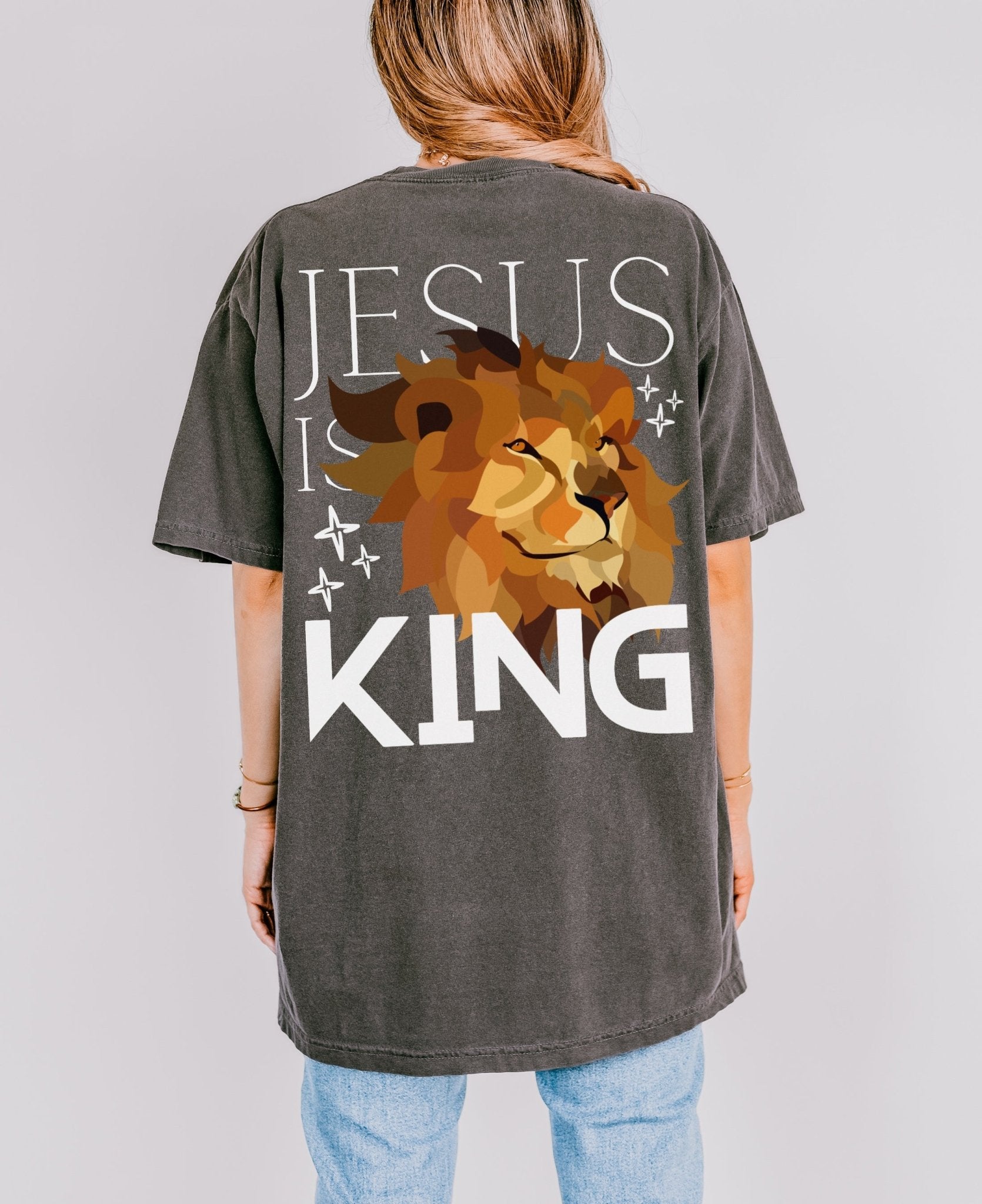 Jesus Is King Lion Unisex Tee - Seek and Share Designs