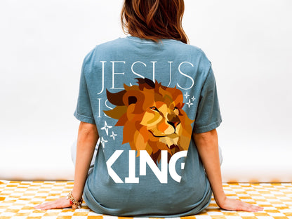 Jesus Is King Lion Unisex Tee - Seek and Share Designs