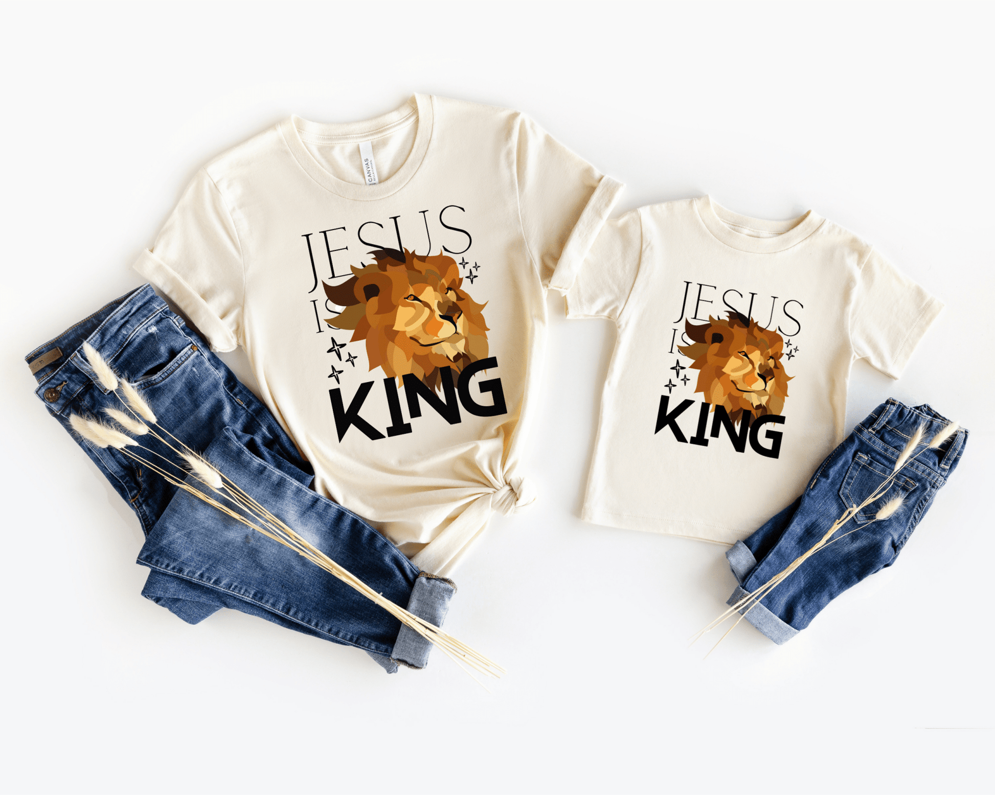 Jesus is King Unisex Tees Family Matching - Baby through Adult sizes - Seek and Share Designs
