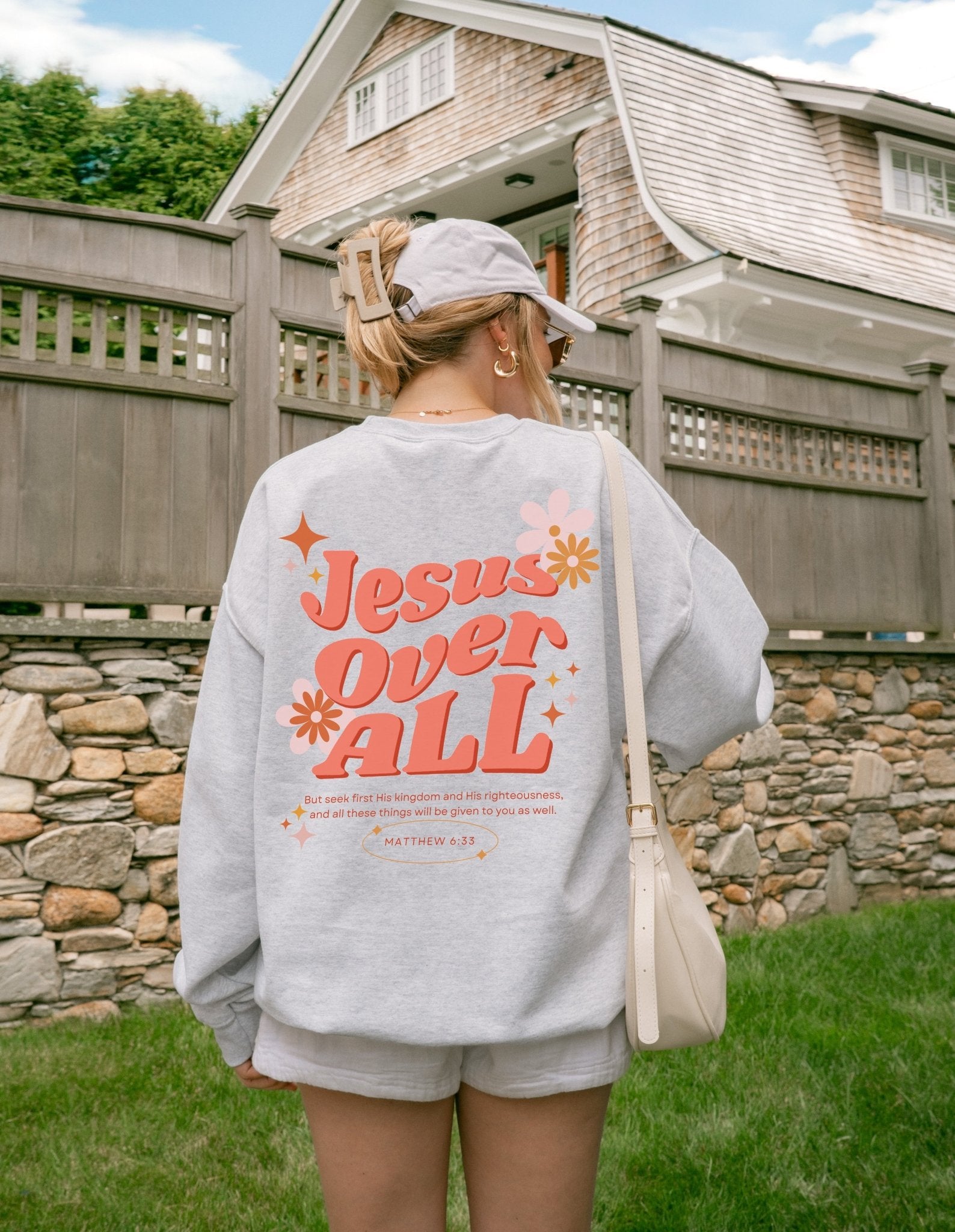Jesus Over All Unisex Adult Sweatshirt - Seek and Share Designs