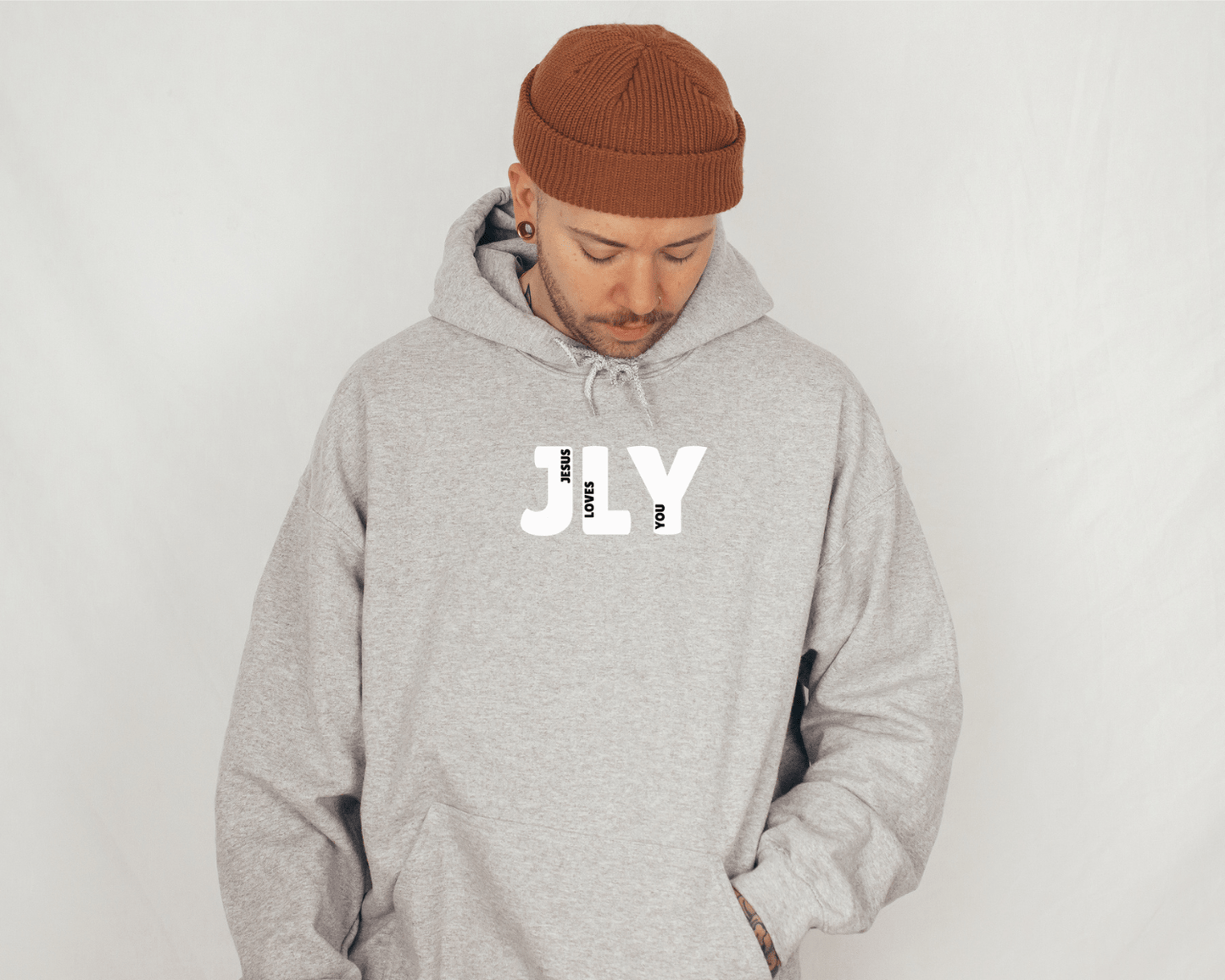 JLY Jesus Loves You Adult Unisex Hoodie - Seek and Share Designs