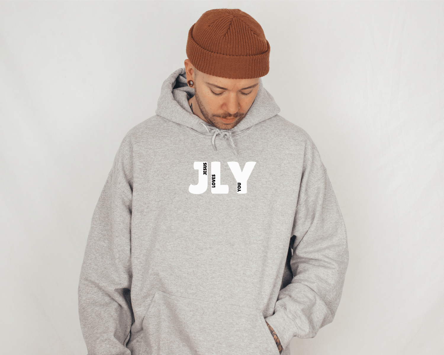 JLY Jesus Loves You Adult Unisex Hoodie - Seek and Share Designs