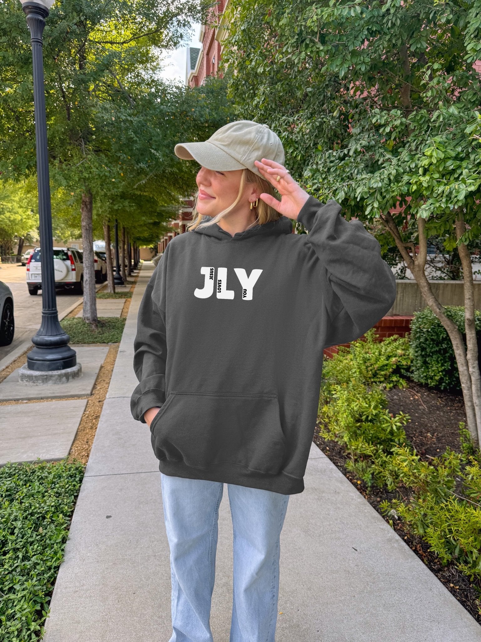 JLY Jesus Loves You Adult Unisex Hoodie - Seek and Share Designs