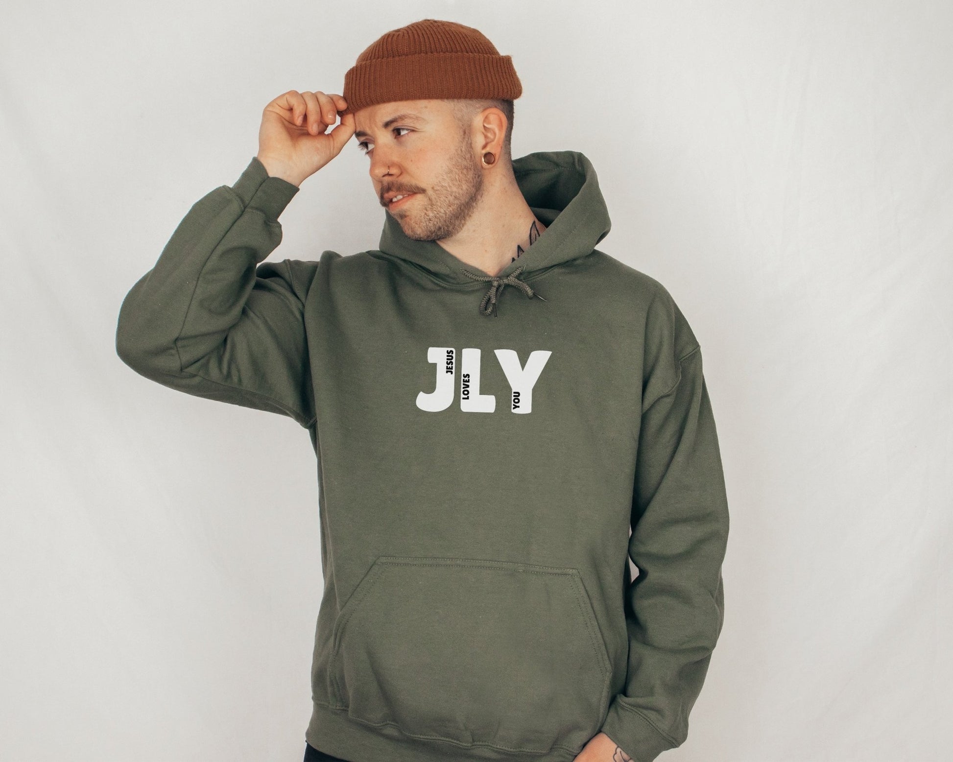 JLY Jesus Loves You Adult Unisex Hoodie - Seek and Share Designs