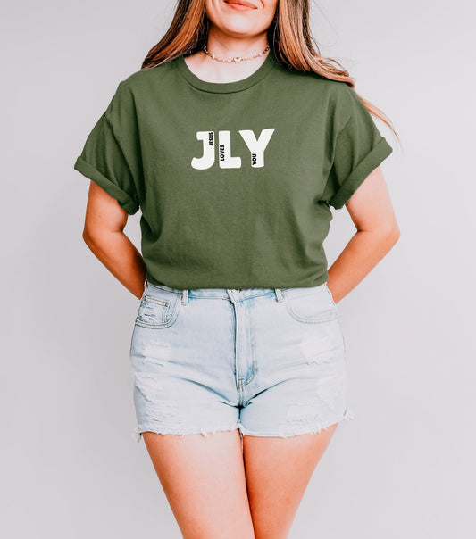 JLY Jesus Loves You Adult Unisex Tee - Seek and Share Designs