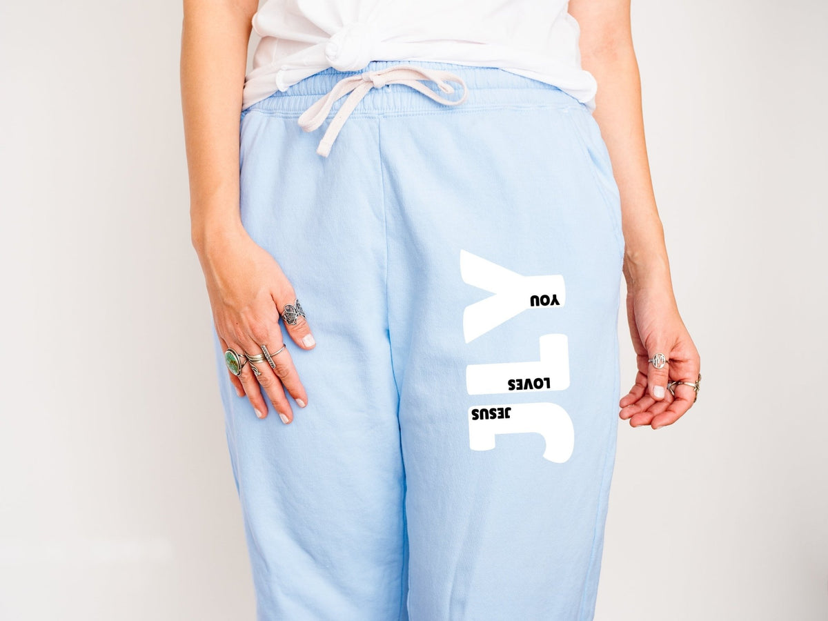 JLY (Jesus Loves You) Joggers - Seek and Share Designs