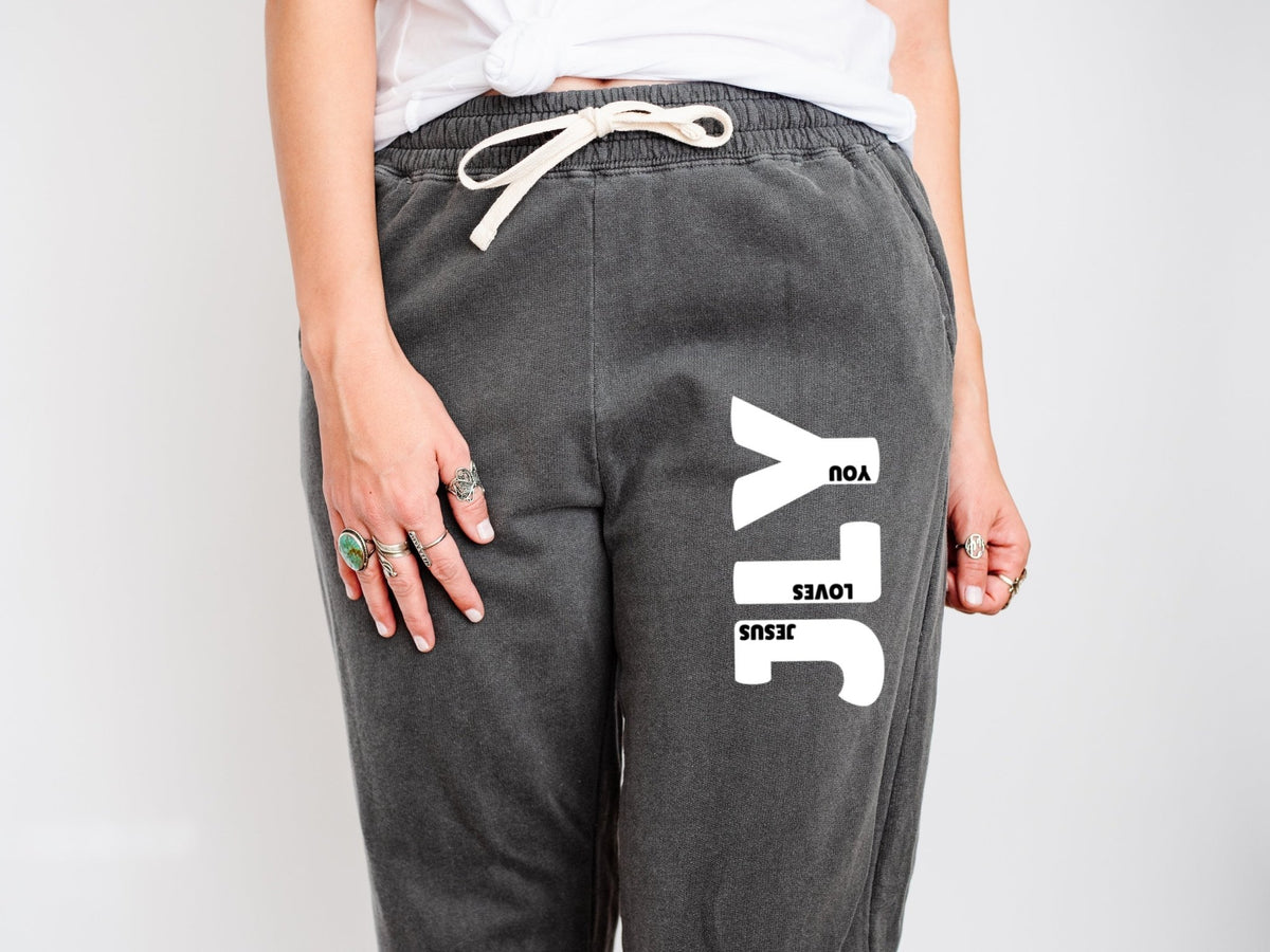 JLY (Jesus Loves You) Joggers - Seek and Share Designs