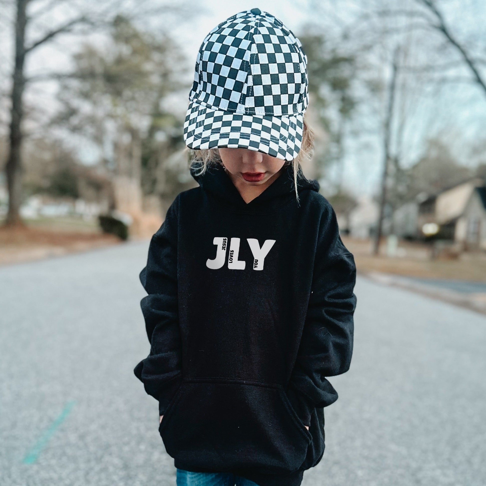 JLY Jesus Loves You Unisex Youth Hoodie - Seek and Share Designs