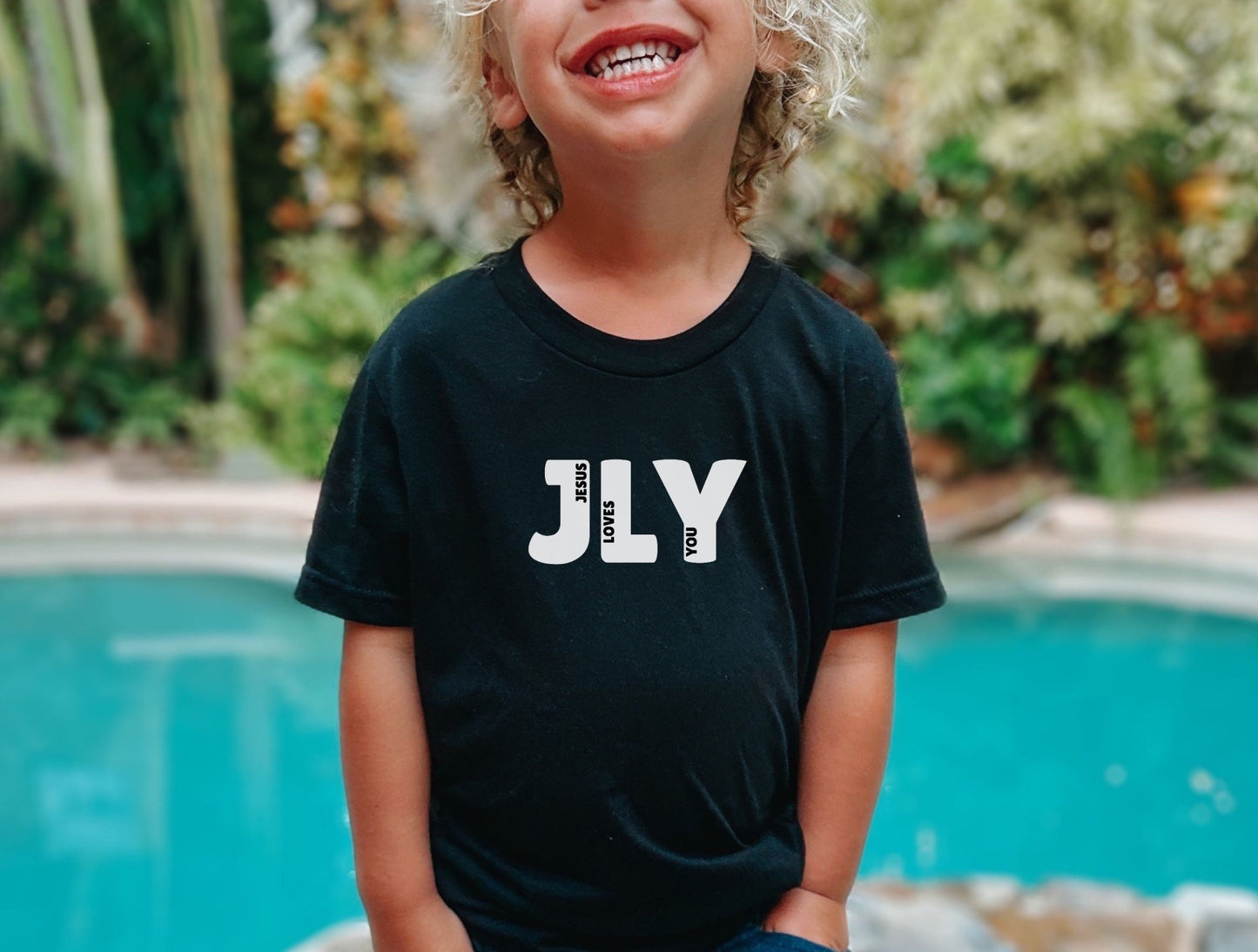 JLY Jesus Loves You Unisex Youth Tee - Seek and Share Designs