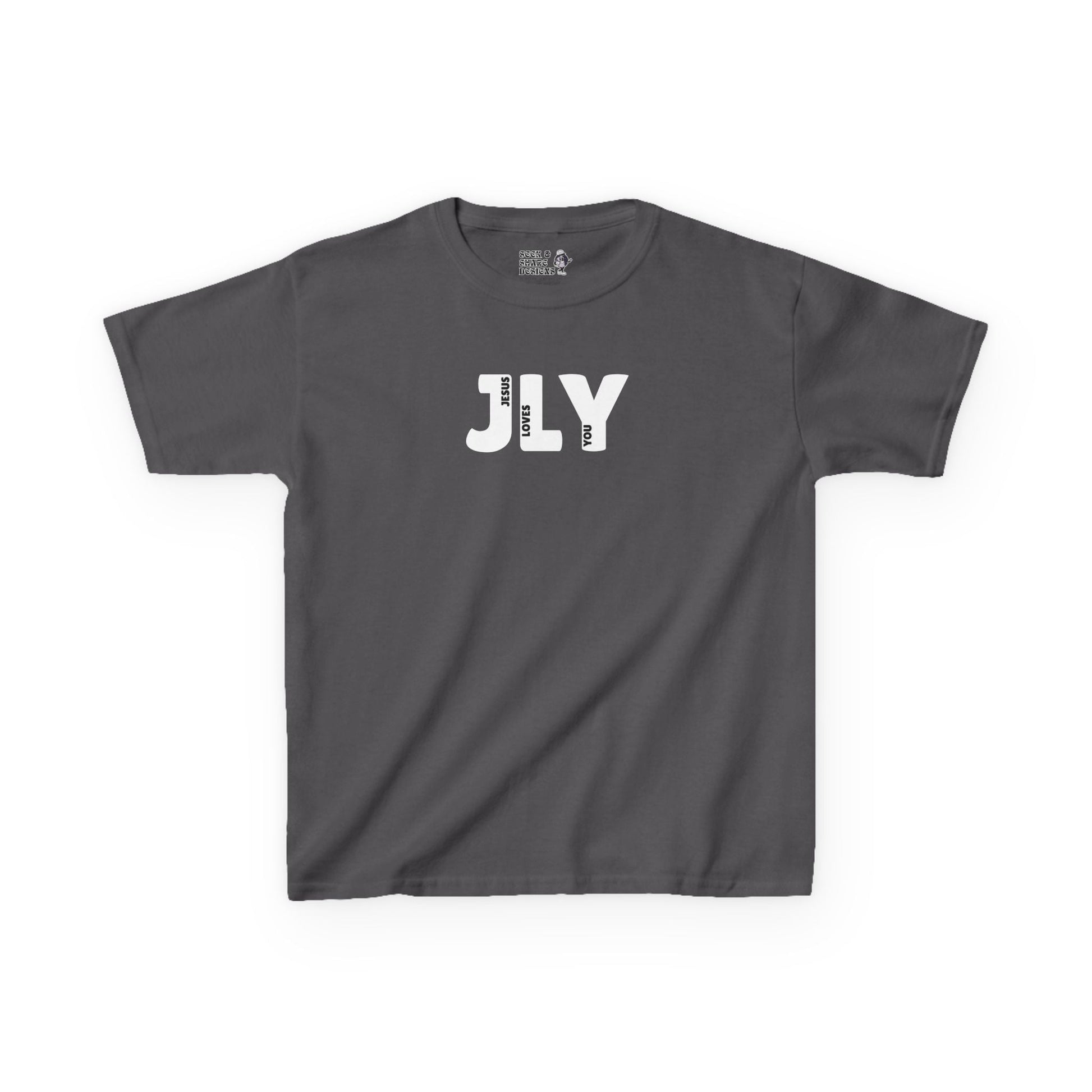 JLY Jesus Loves You Unisex Youth Tee - Seek and Share Designs