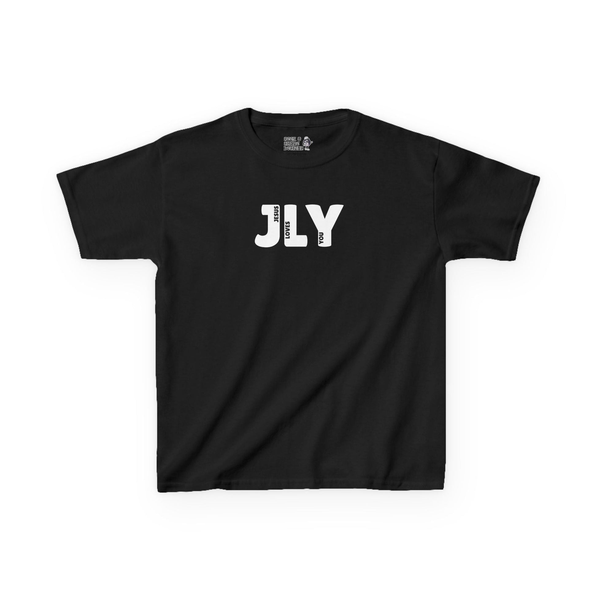 JLY Jesus Loves You Unisex Youth Tee - Seek and Share Designs