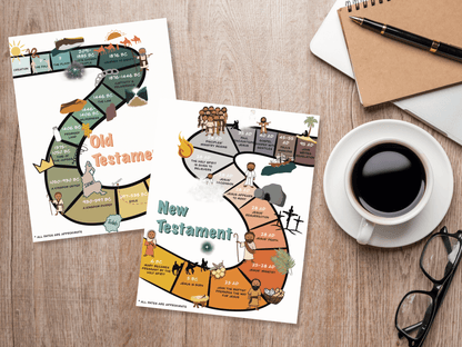 Kids Bible Timeline and Flashcards - Digital Download - Seek and Share Designs