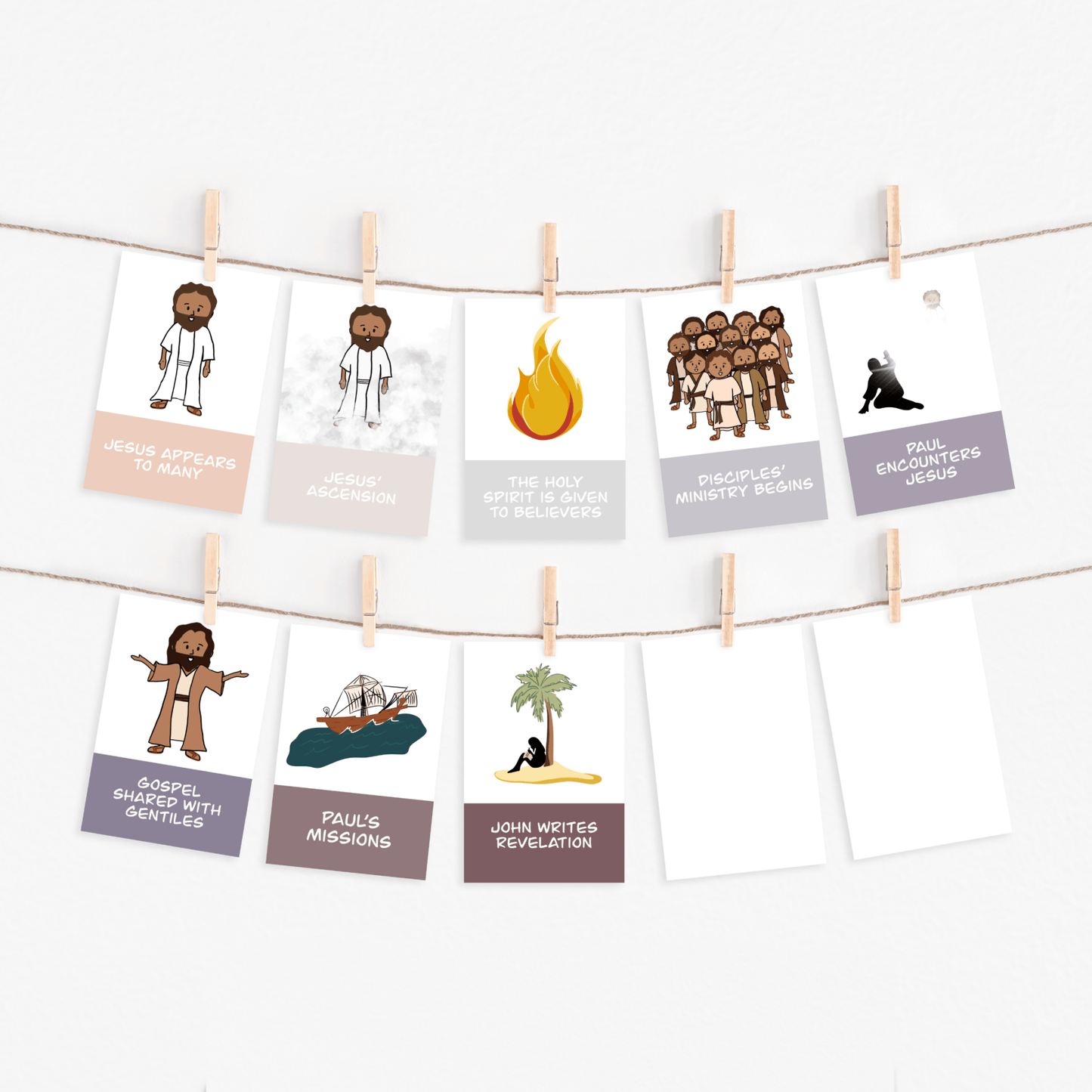 Kids Bible Timeline and Flashcards - Digital Download - Seek and Share Designs