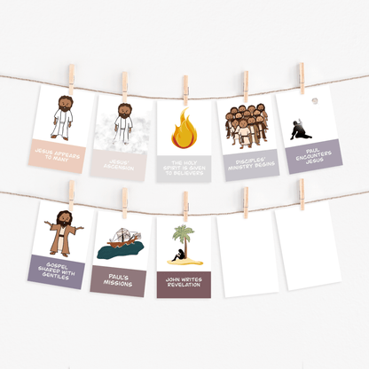 Kids Bible Timeline and Flashcards - Digital Download - Seek and Share Designs