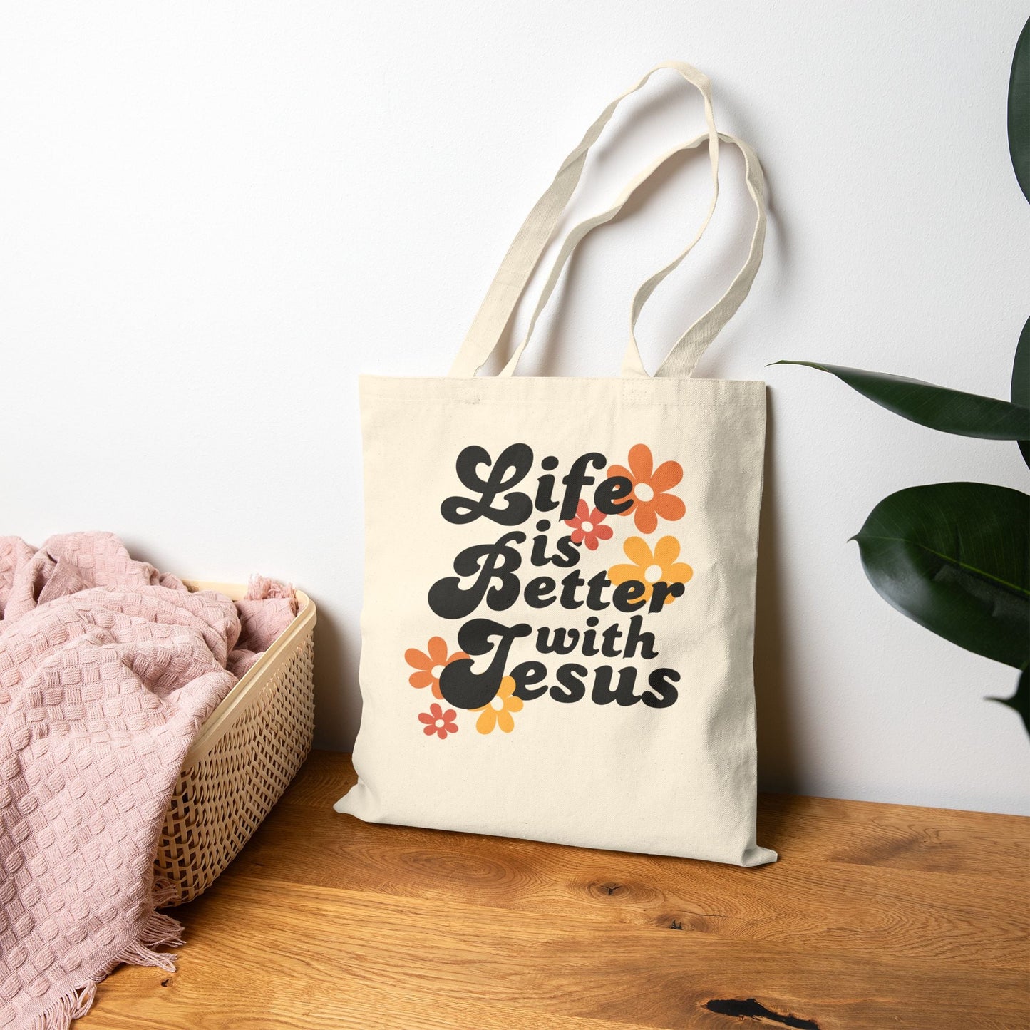 Life is Better with Jesus Tote Bag - Seek and Share Designs