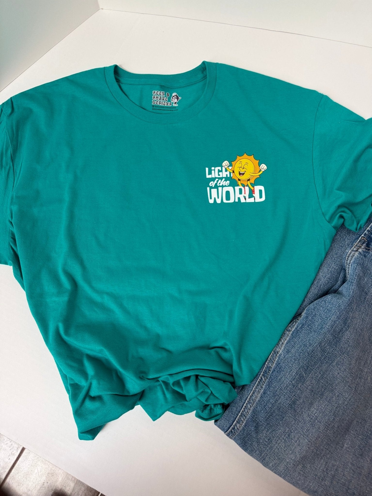 Light of the World Unisex Tee - Seek and Share Designs