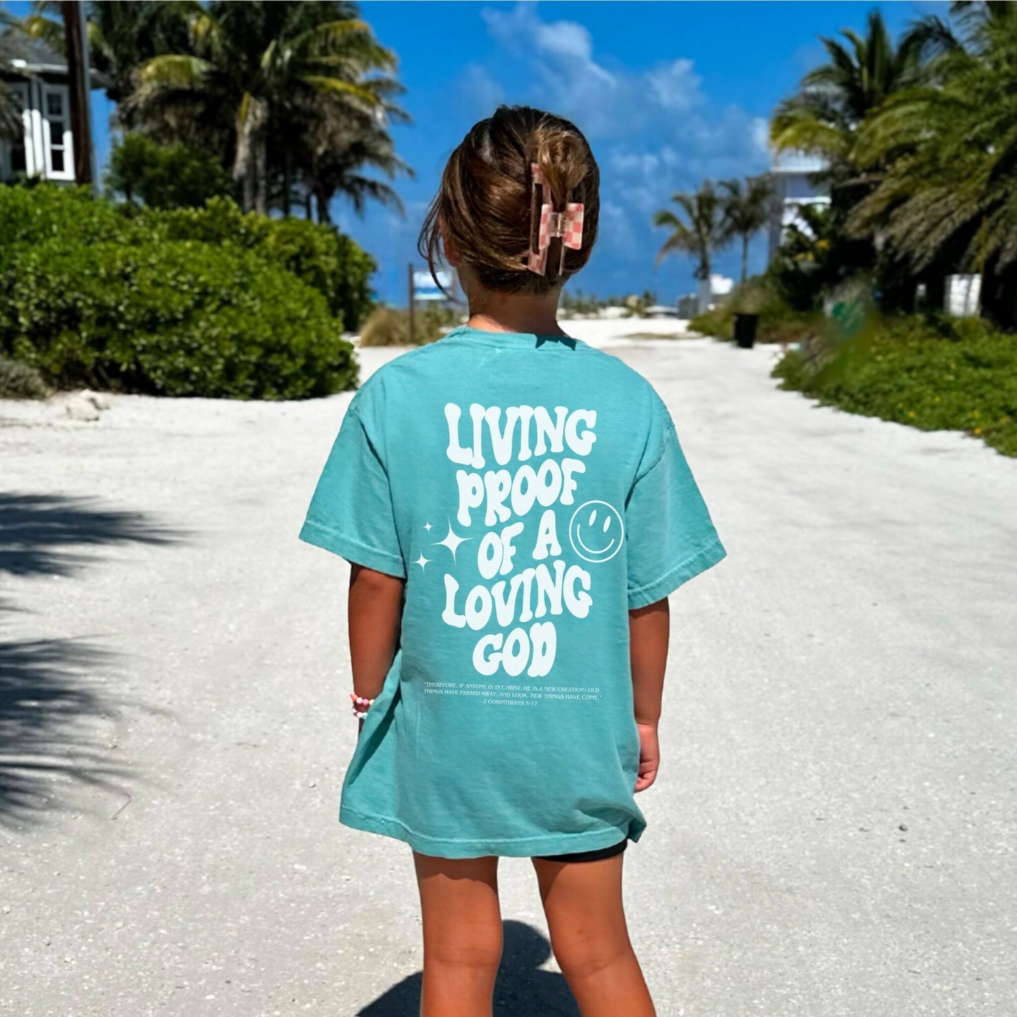 Living Proof of a Loving God Comfort Colors Youth Tee - Seek and Share Designs