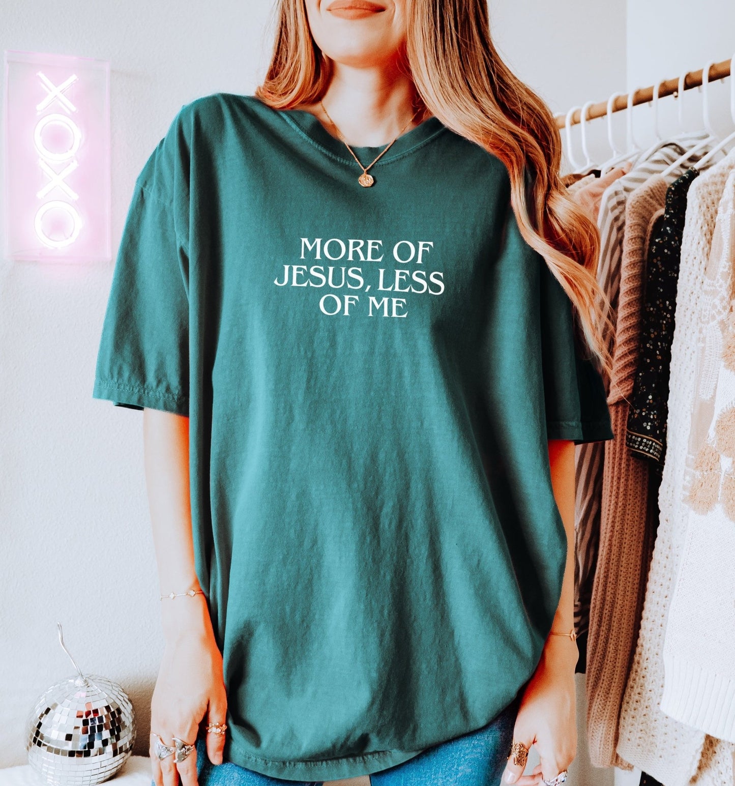 More of Jesus, Less of Me Comfort Colors Unisex Tee - Seek and Share Designs