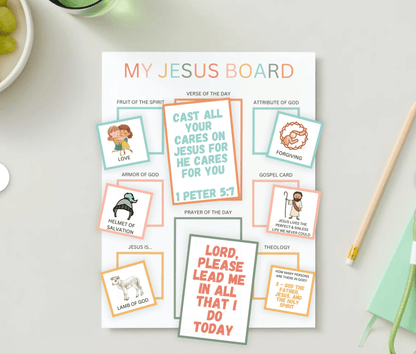 My Jesus Board - Christian Toddler Activity - Seek and Share Designs