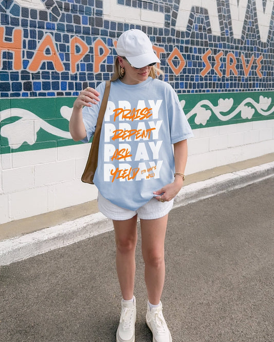 PRAY Christian Unisex Tee - Seek and Share Designs
