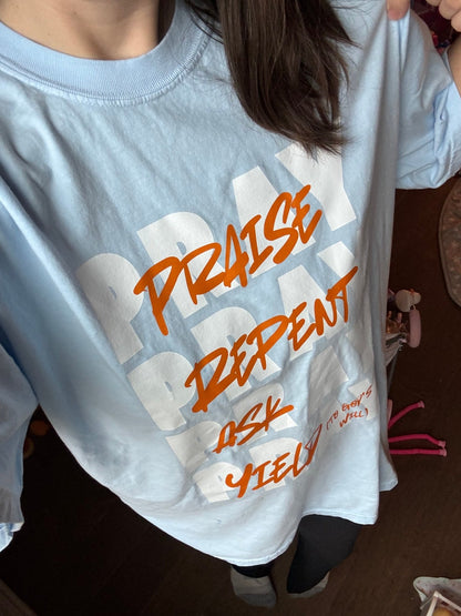 PRAY Christian Unisex Tee - Seek and Share Designs