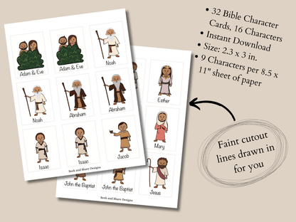 Printable Bible Character Matching Game - Seek and Share Designs