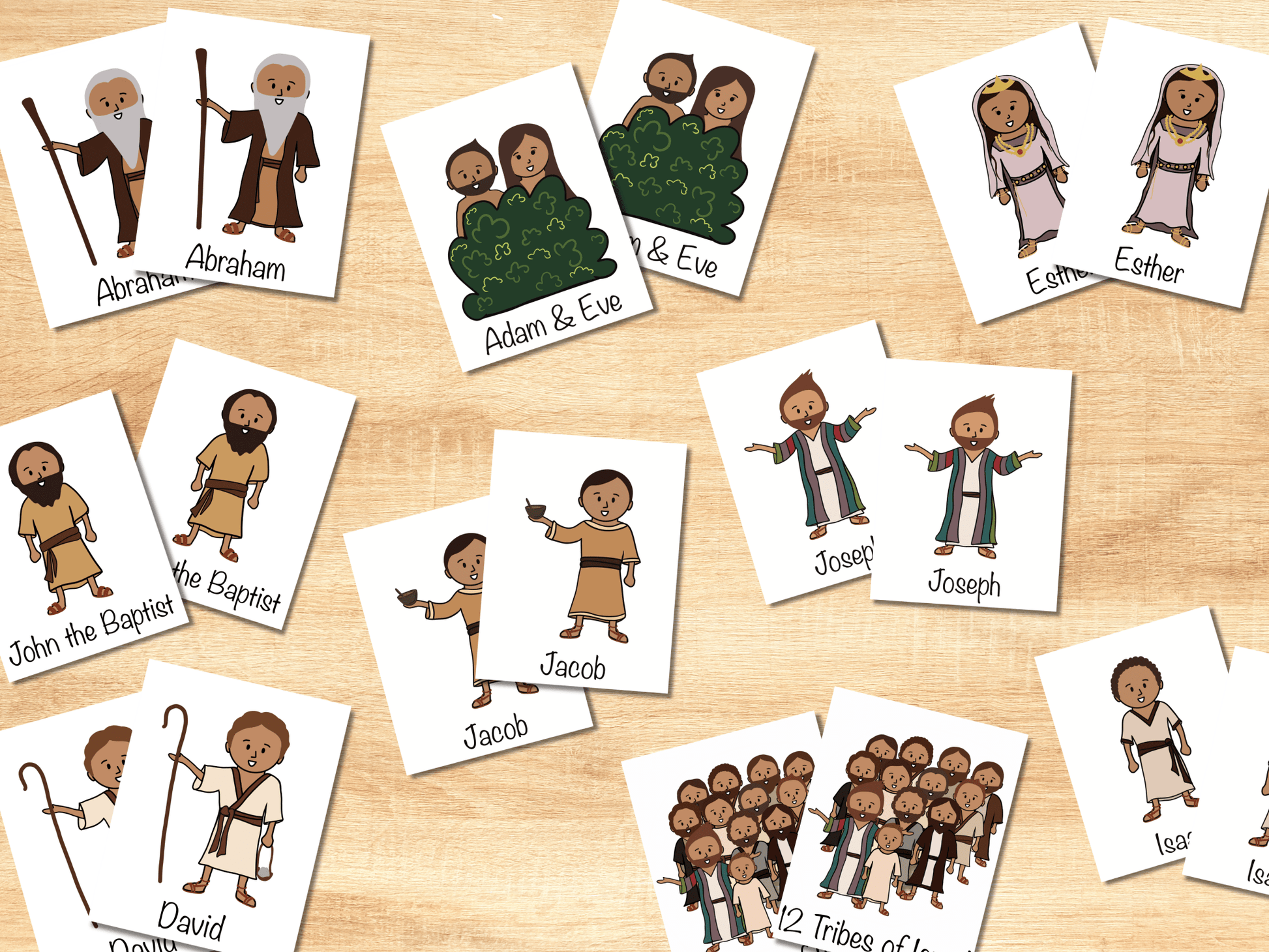 Printable Bible Character Matching Game - Seek and Share Designs