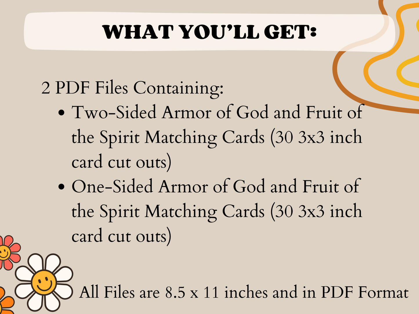 Printable Fruit of the Spirit and Armor of God Matching Games - Seek and Share Designs