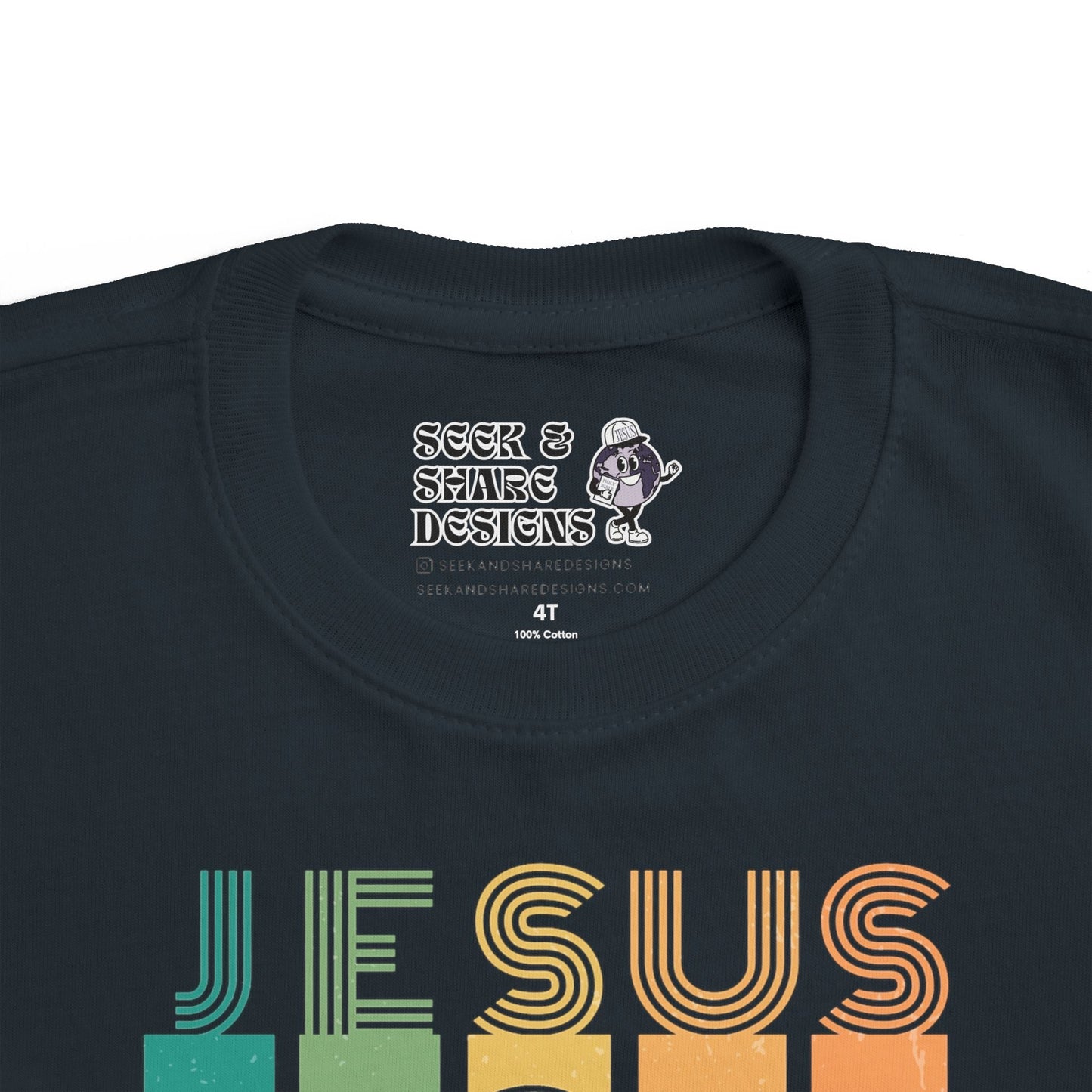 Retro Jesus Toddler Unisex Tee - Seek and Share Designs