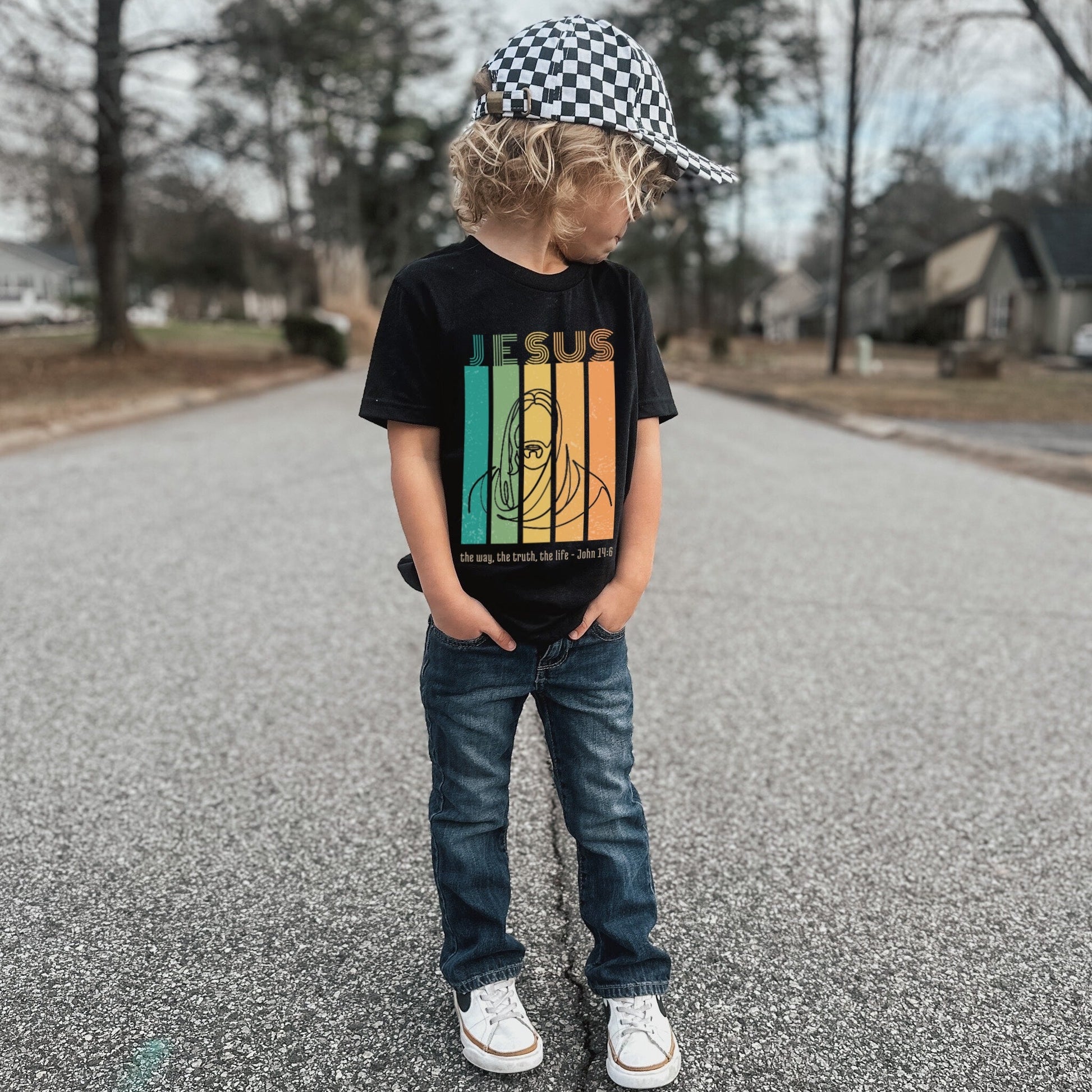 Retro Jesus Unisex Youth Tee - Seek and Share Designs