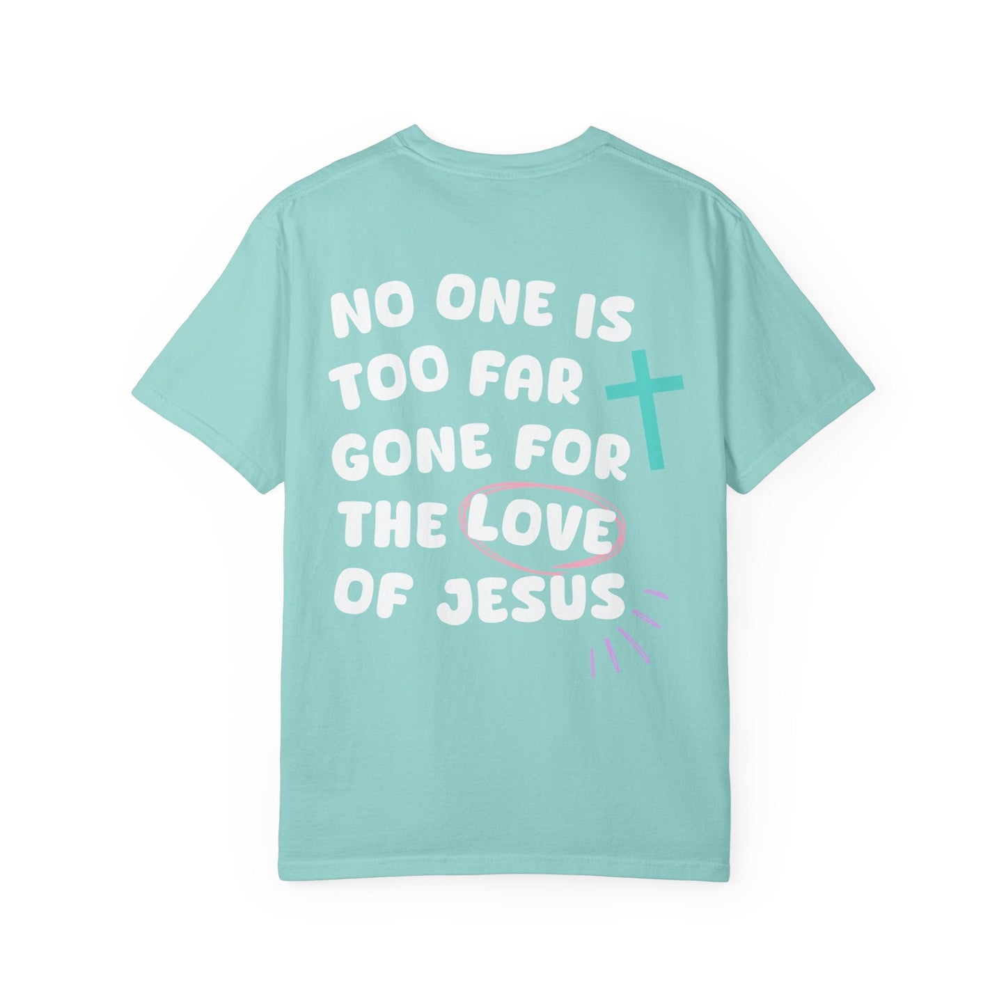 "The Bold One" Christian Gift Set - Includes No One is Too Far Gone Tee and God Made A Way Tote Bag - Seek and Share Designs