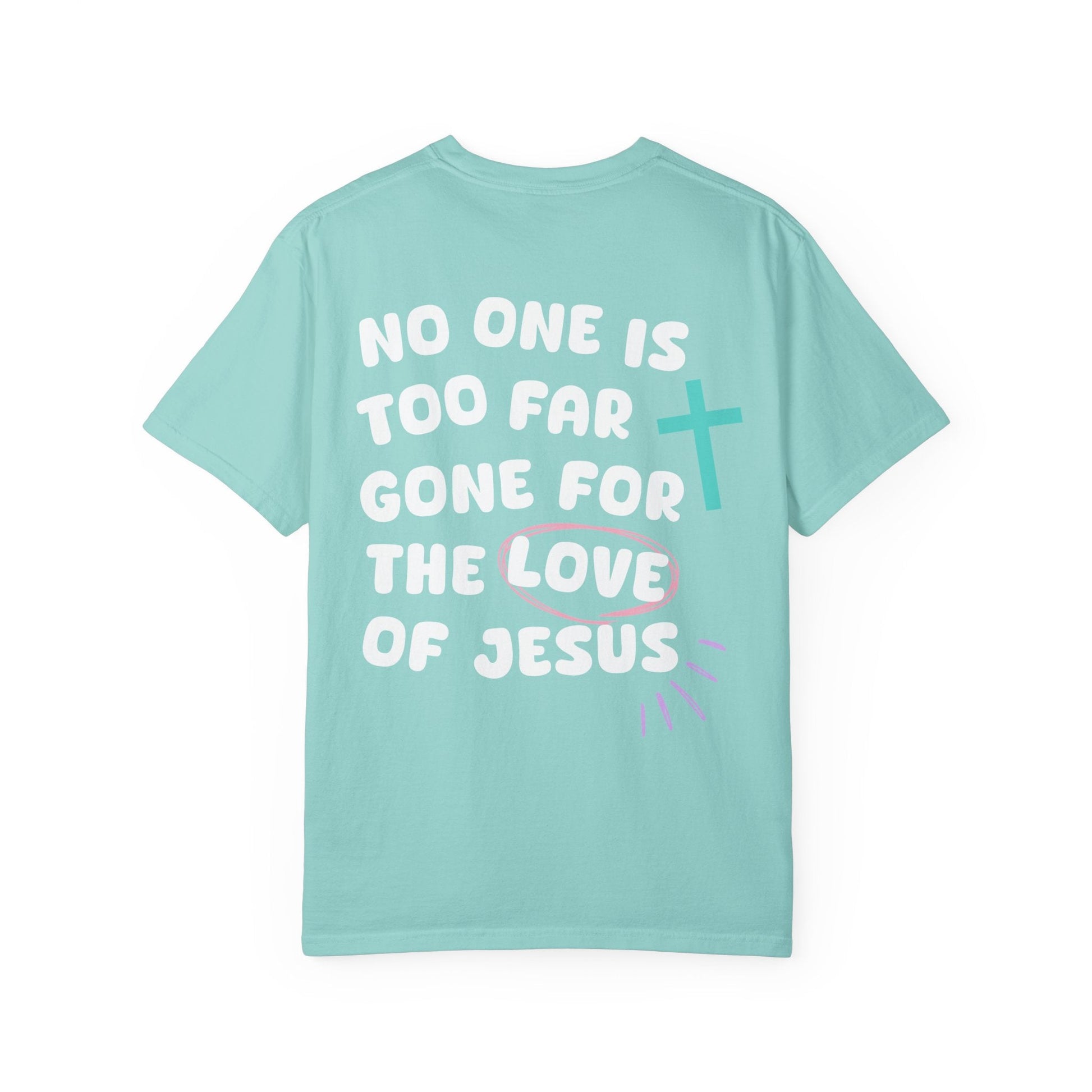 "The Bold One" Christian Gift Set - Includes No One is Too Far Gone Tee and God Made A Way Tote Bag - Seek and Share Designs