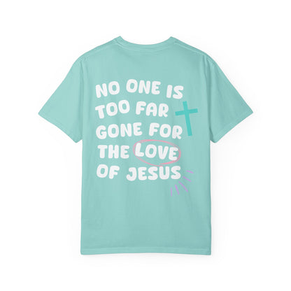 "The Bold One" Christian Gift Set - Includes No One is Too Far Gone Tee and God Made A Way Tote Bag - Seek and Share Designs