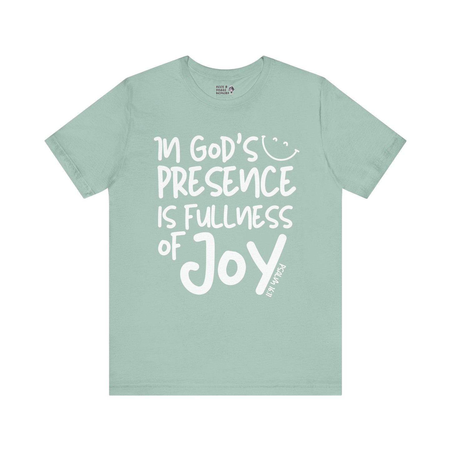 "The Joyful One" Christian Gift Set - Includes In God's Presence is Fullness of Joy Tee and Life is Better with Jesus Tote Bag - Seek and Share Designs