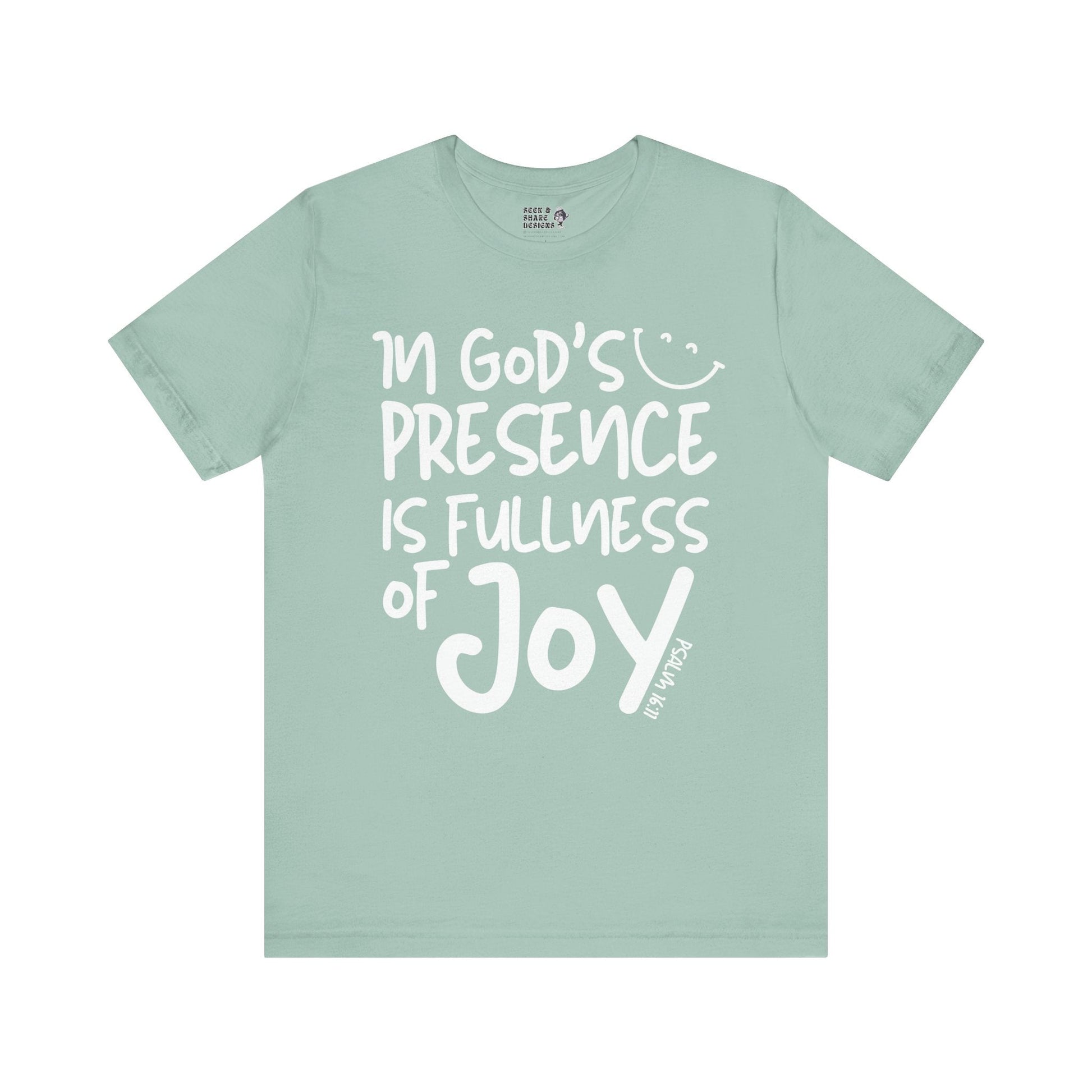 "The Joyful One" Christian Gift Set - Includes In God's Presence is Fullness of Joy Tee and Life is Better with Jesus Tote Bag - Seek and Share Designs