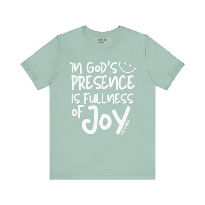 "The Joyful One" Christian Gift Set - Includes In God's Presence is Fullness of Joy Tee and Life is Better with Jesus Tote Bag - Seek and Share Designs