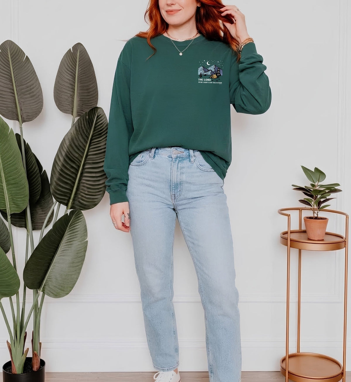 The Lord is My Light Long Sleeve Unisex Tee - Seek and Share Designs