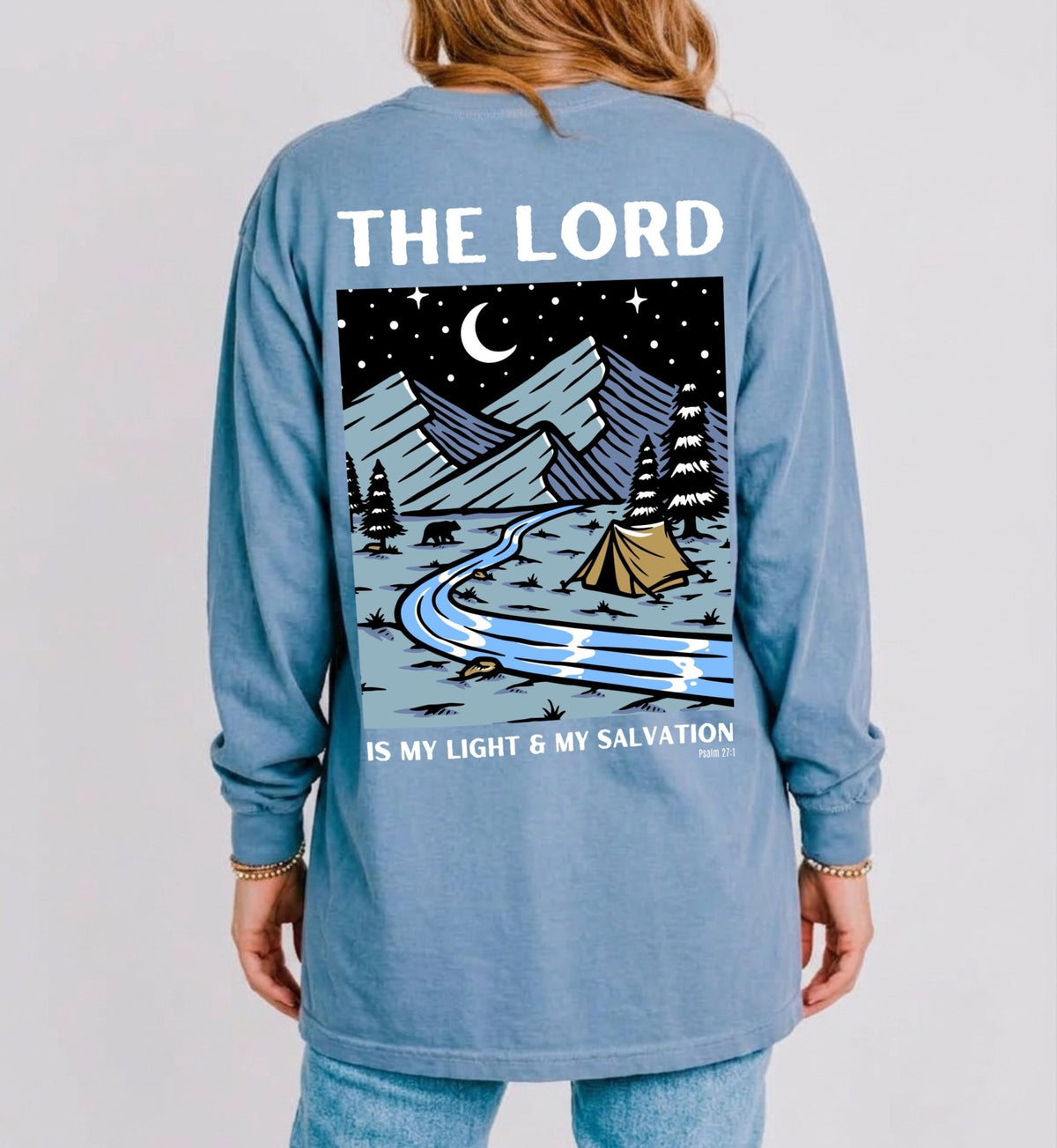 The Lord is My Light Long Sleeve Unisex Tee - Seek and Share Designs
