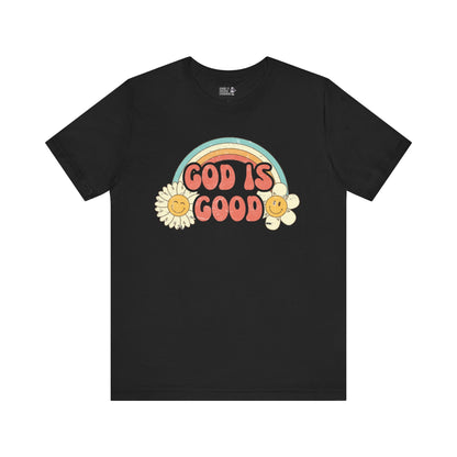 "The Retro One" Christian Gift Set - Includes God is Good Tee and Retro Jesus is the Way, the Truth, the Life Tote Bag - Seek and Share Designs