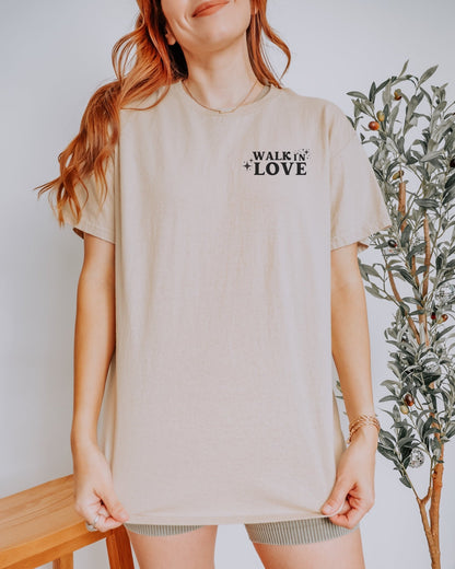 Walk in Love Adult Unisex Tee - Seek and Share Designs