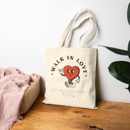 Walk in Love Tote Bag - Seek and Share Designs