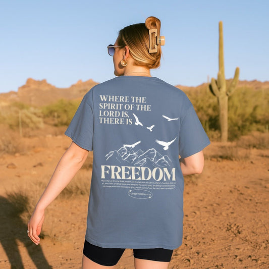 Where the Spirit of the Lord is there is Freedom Adult Unisex Tee - Seek and Share Designs