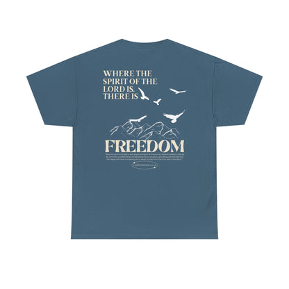 Where the Spirit of the Lord is there is Freedom Adult Unisex Tee - Seek and Share Designs