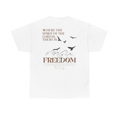Where the Spirit of the Lord is there is Freedom Adult Unisex Tee - Seek and Share Designs