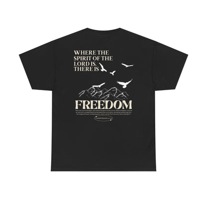 Where the Spirit of the Lord is there is Freedom Adult Unisex Tee - Seek and Share Designs